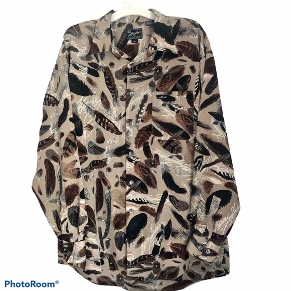 VTG Karl Kani Feathers Button Shirt N3 - Picture 1 of 9